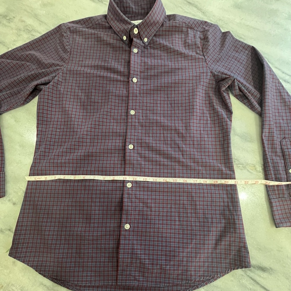 Mizzen+Main Red and White Casual Button Down Shirt - Picture 4 of 5